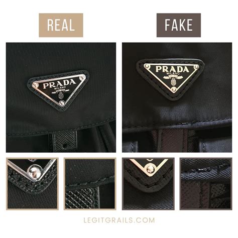 prada backpack fake vs real